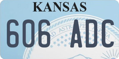 KS license plate 606ADC