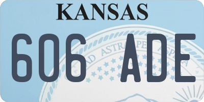 KS license plate 606ADE