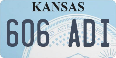 KS license plate 606ADI