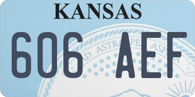 KS license plate 606AEF