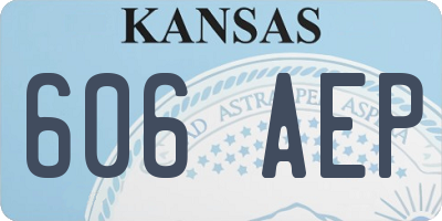 KS license plate 606AEP