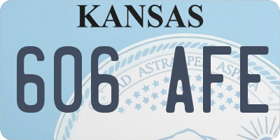 KS license plate 606AFE