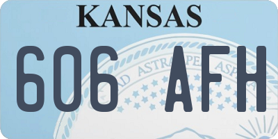 KS license plate 606AFH