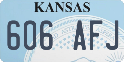 KS license plate 606AFJ