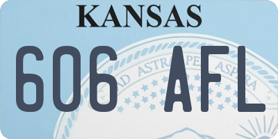 KS license plate 606AFL