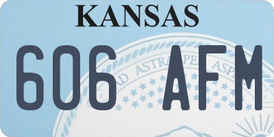 KS license plate 606AFM