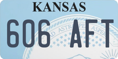 KS license plate 606AFT