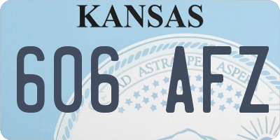 KS license plate 606AFZ