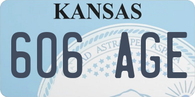 KS license plate 606AGE