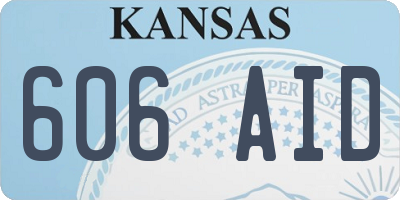 KS license plate 606AID