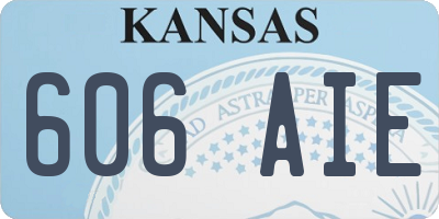 KS license plate 606AIE