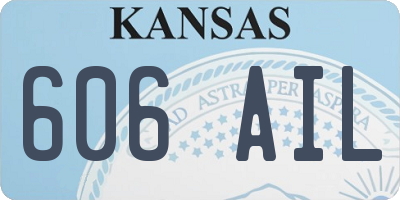 KS license plate 606AIL