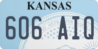 KS license plate 606AIQ