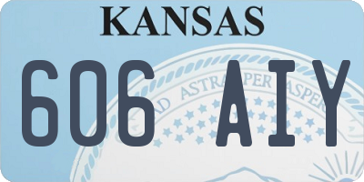 KS license plate 606AIY