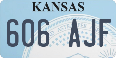 KS license plate 606AJF