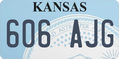 KS license plate 606AJG