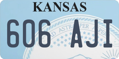 KS license plate 606AJI