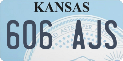 KS license plate 606AJS