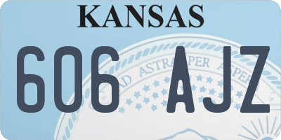 KS license plate 606AJZ