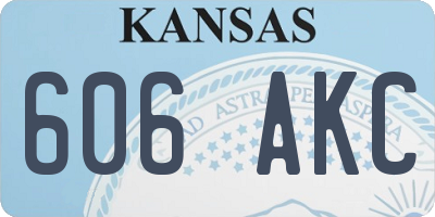 KS license plate 606AKC