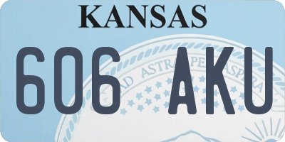 KS license plate 606AKU