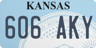KS license plate 606AKY