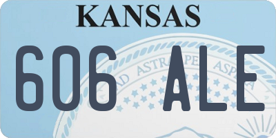 KS license plate 606ALE