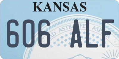 KS license plate 606ALF