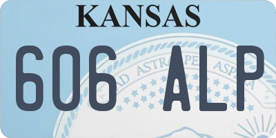KS license plate 606ALP