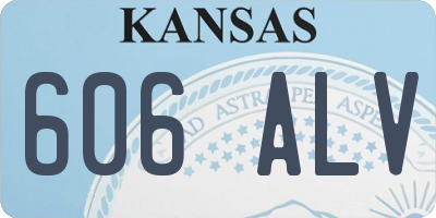 KS license plate 606ALV