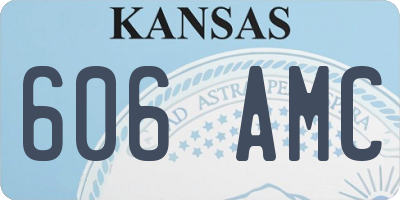 KS license plate 606AMC