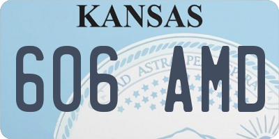 KS license plate 606AMD