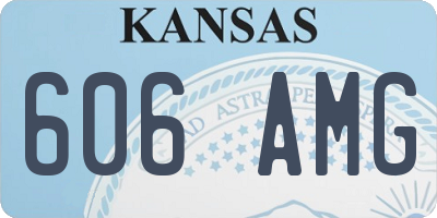 KS license plate 606AMG