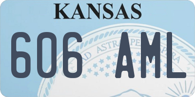 KS license plate 606AML