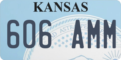 KS license plate 606AMM