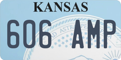 KS license plate 606AMP