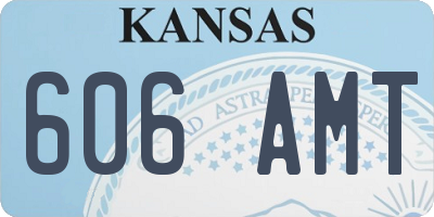 KS license plate 606AMT