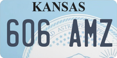 KS license plate 606AMZ