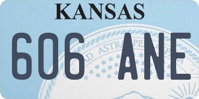 KS license plate 606ANE