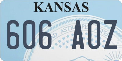 KS license plate 606AOZ