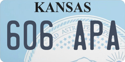 KS license plate 606APA