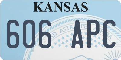 KS license plate 606APC