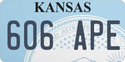 KS license plate 606APE