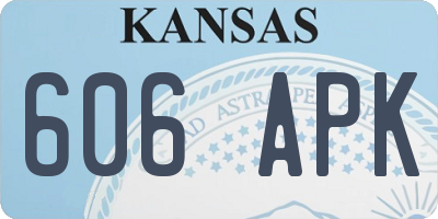 KS license plate 606APK