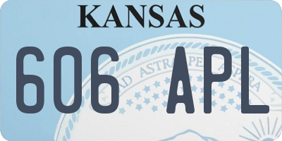 KS license plate 606APL