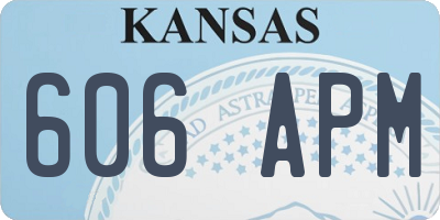 KS license plate 606APM
