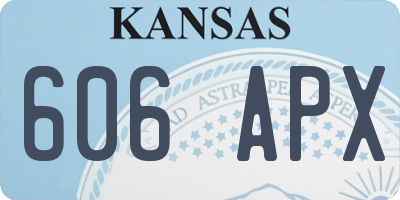KS license plate 606APX