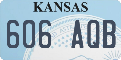KS license plate 606AQB