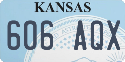 KS license plate 606AQX
