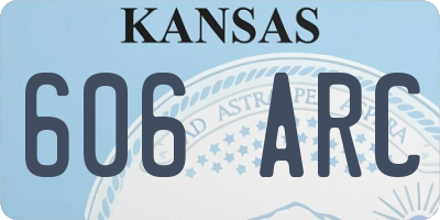 KS license plate 606ARC